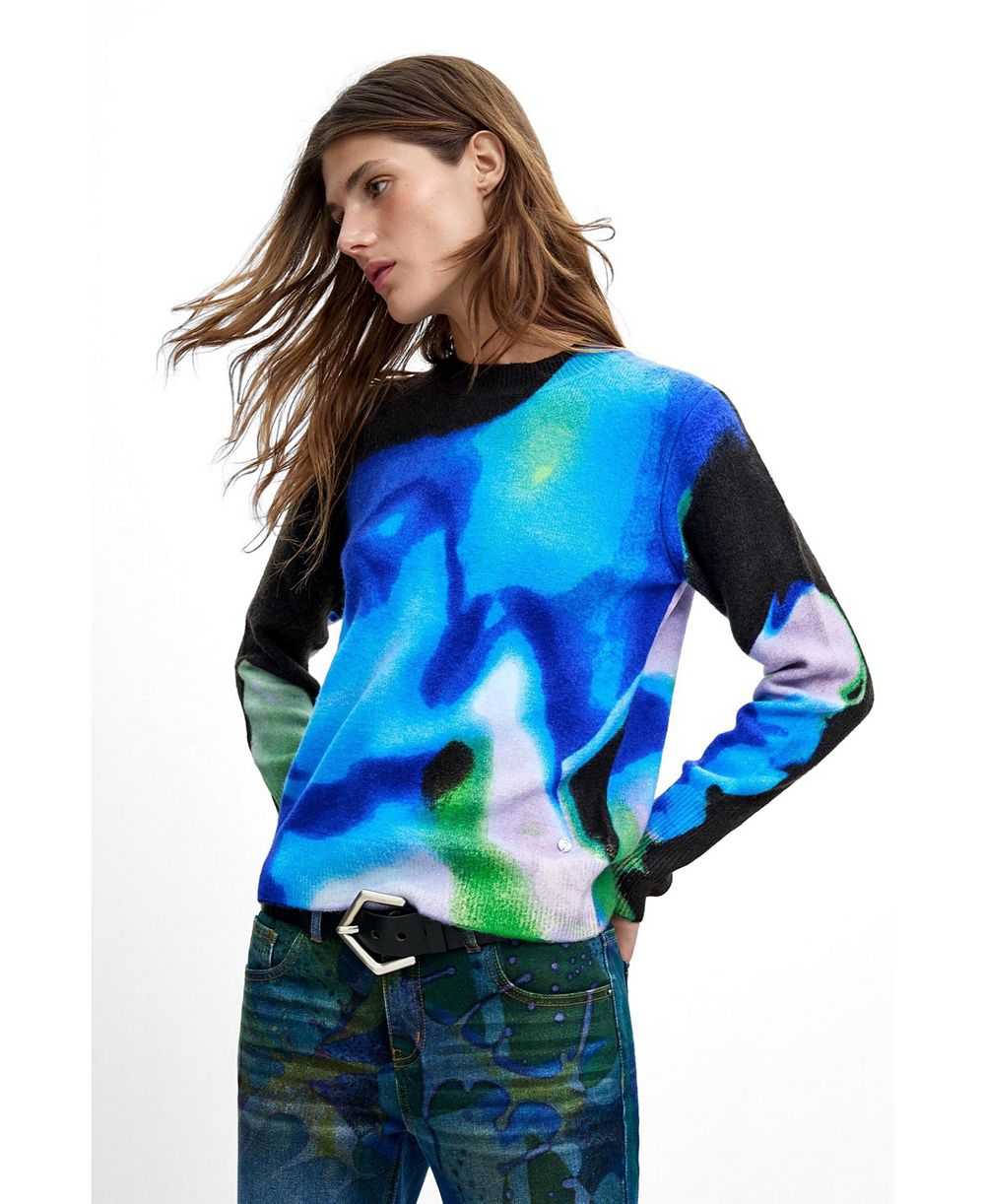 Женский свитер Desigual M. C. Lacroix Abstract Print Fine-Knit
