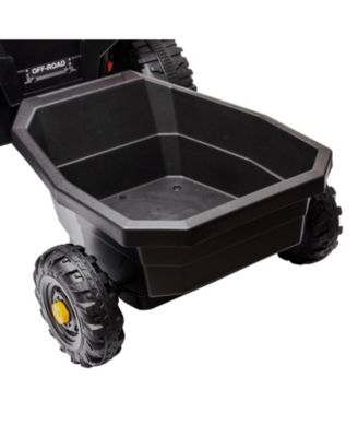 homfan 12V Ride-On Trailer with Locking Hitch Pin, 24.02" x 17.72" x 9.45", 30 pounds, Ages 3-8