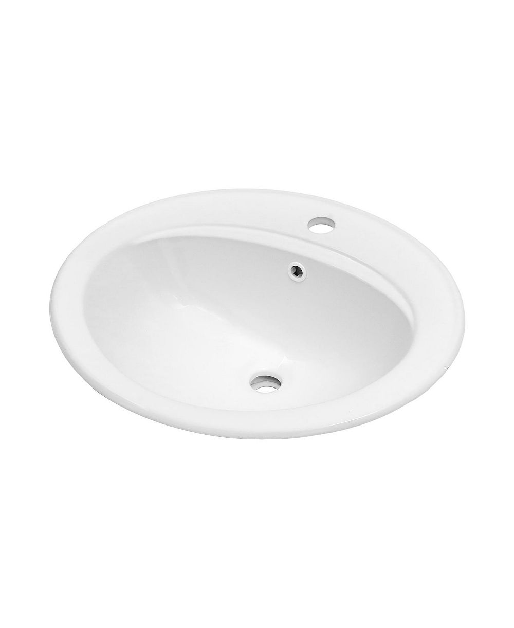 BUSDAYS керамическая раковина Porcelain Drop In Bathroom Sink 21.8 x 19.5 Inch