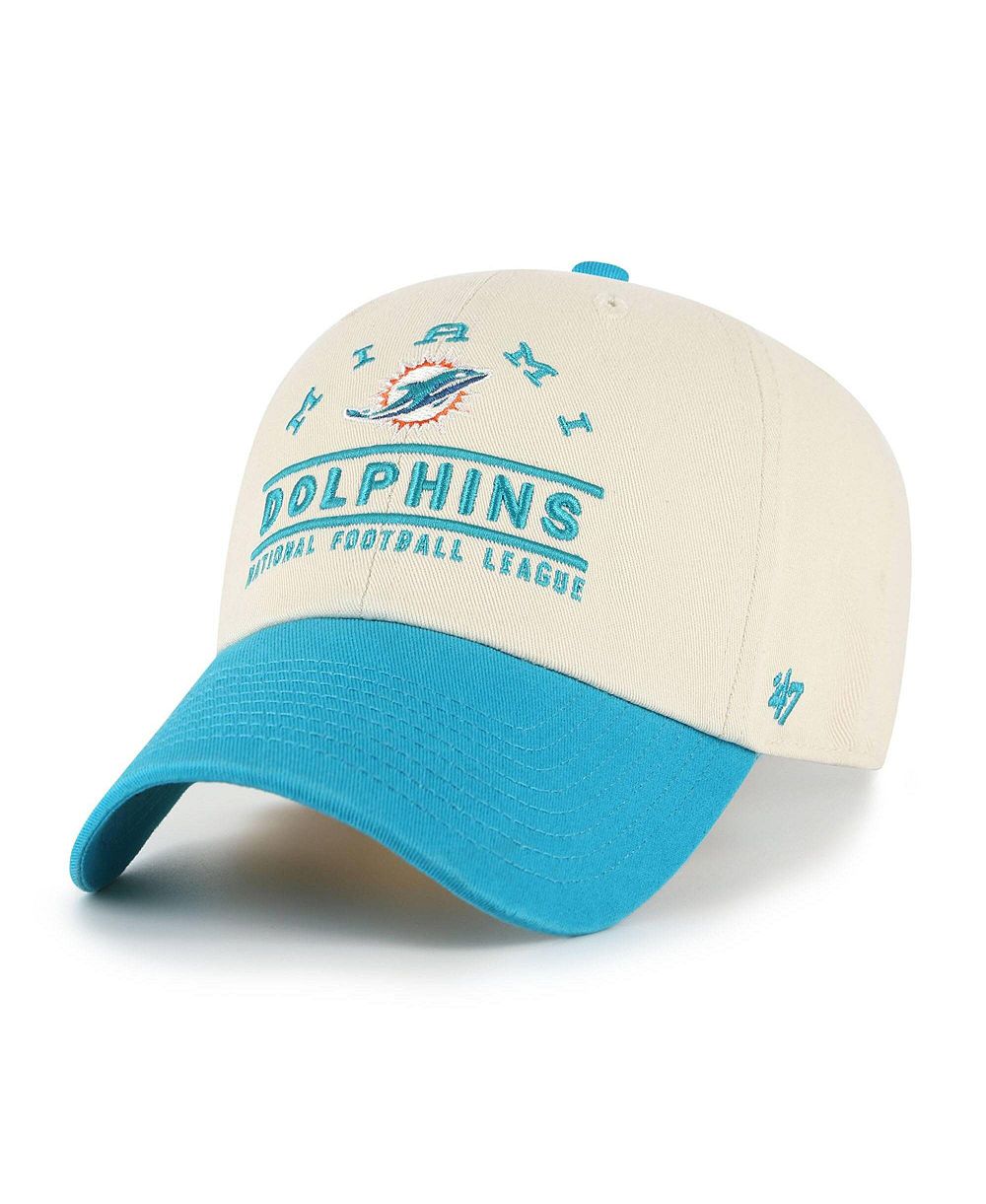 Мужская кепка '47 Brand Miami Dolphins Windham Clean Up регулируемая натурального цвета