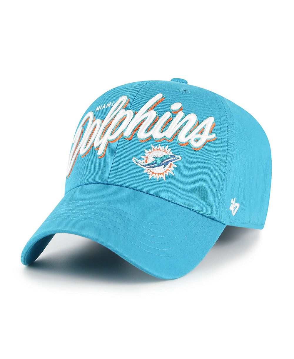Регулируемая кепка '47 Brand Women's Aqua Miami Dolphins Ariana Clean Up