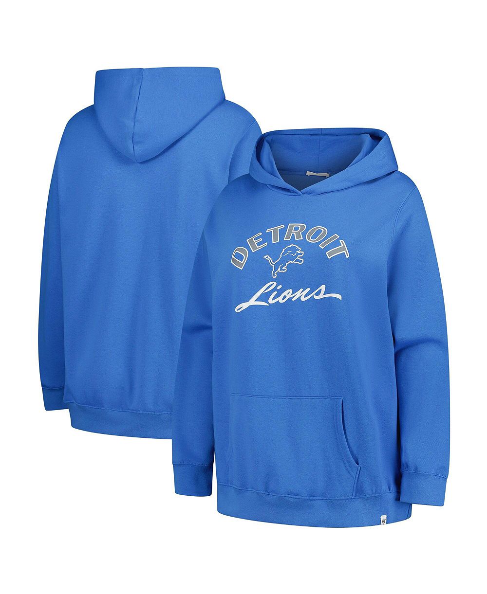 Женское худи '47 Brand Plus Size Detroit Lions Whirlwind Naomi с пайетками