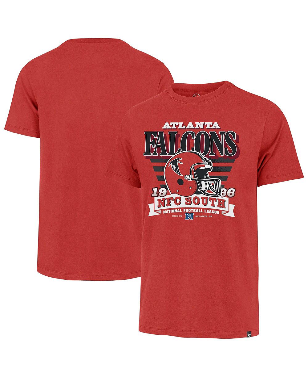 '47 Brand Мужской Red Atlanta Falcons Stripe Splash Franklin Throwback T-Shirt
