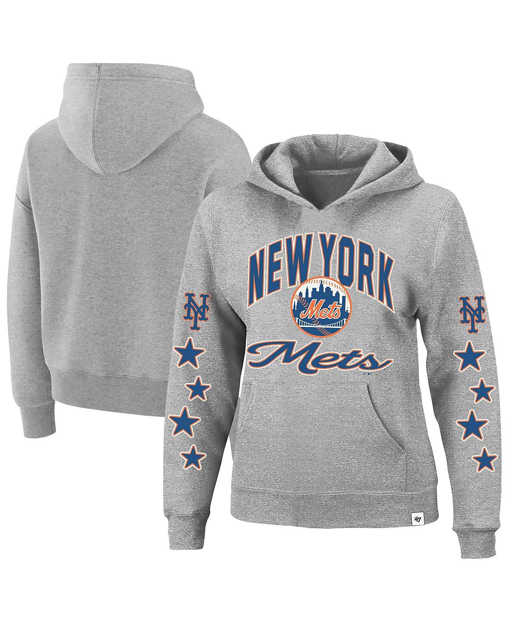 Женская толстовка '47 Brand New York Mets Starry Eye Graphic с длинным рукавом Plus Size