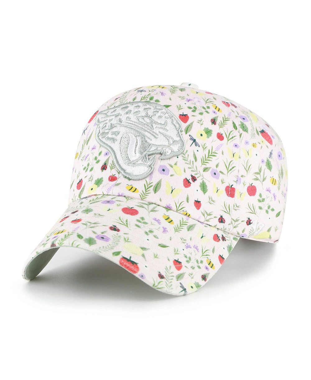 Женская регулируемая кепка '47 Brand Light Pink Jacksonville Jaguars Posey Clean Up