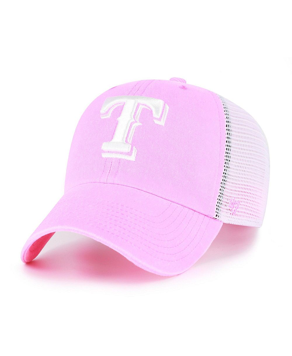 Женская регулируемая кепка '47 Brand Texas Rangers Summer Fun Trucker Clean Up в цвете Pink