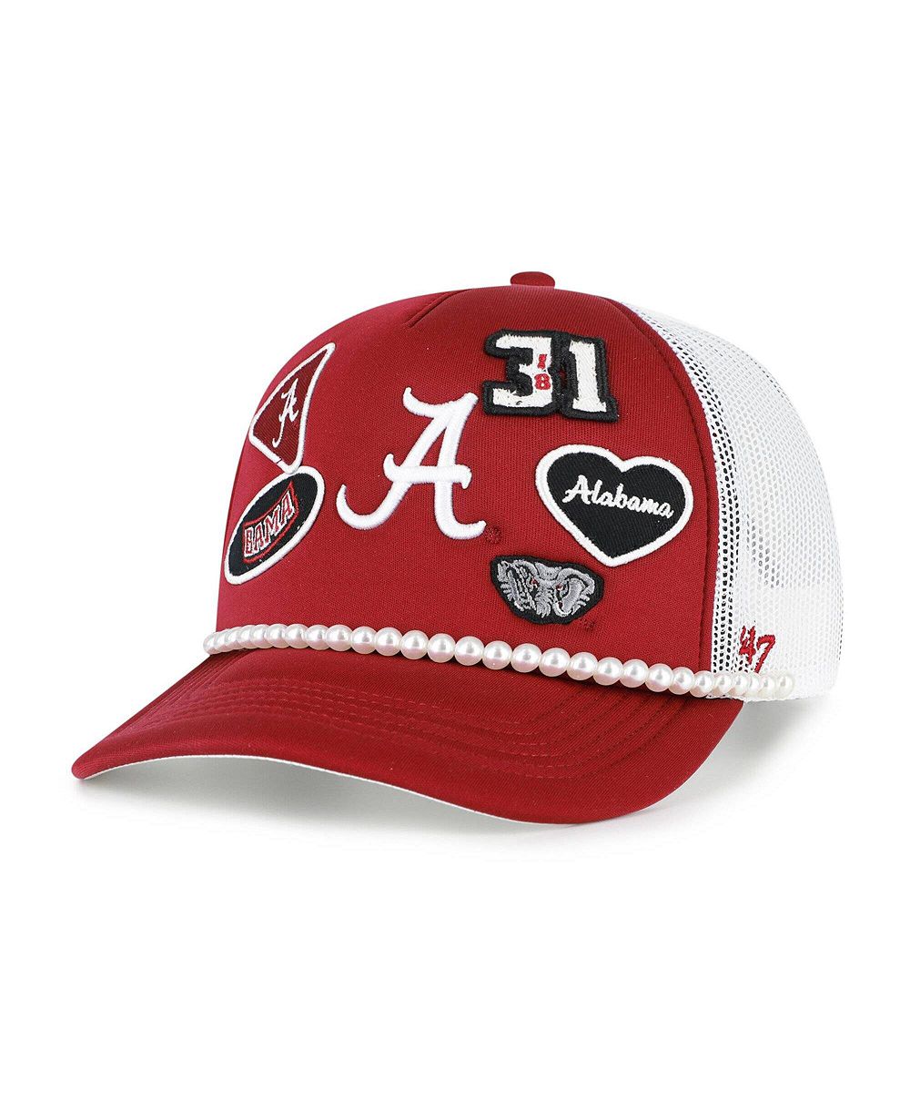 Мужская кепка '47 Brand Crimson/White Alabama Crimson Tide Rally On Hitch регулируемая