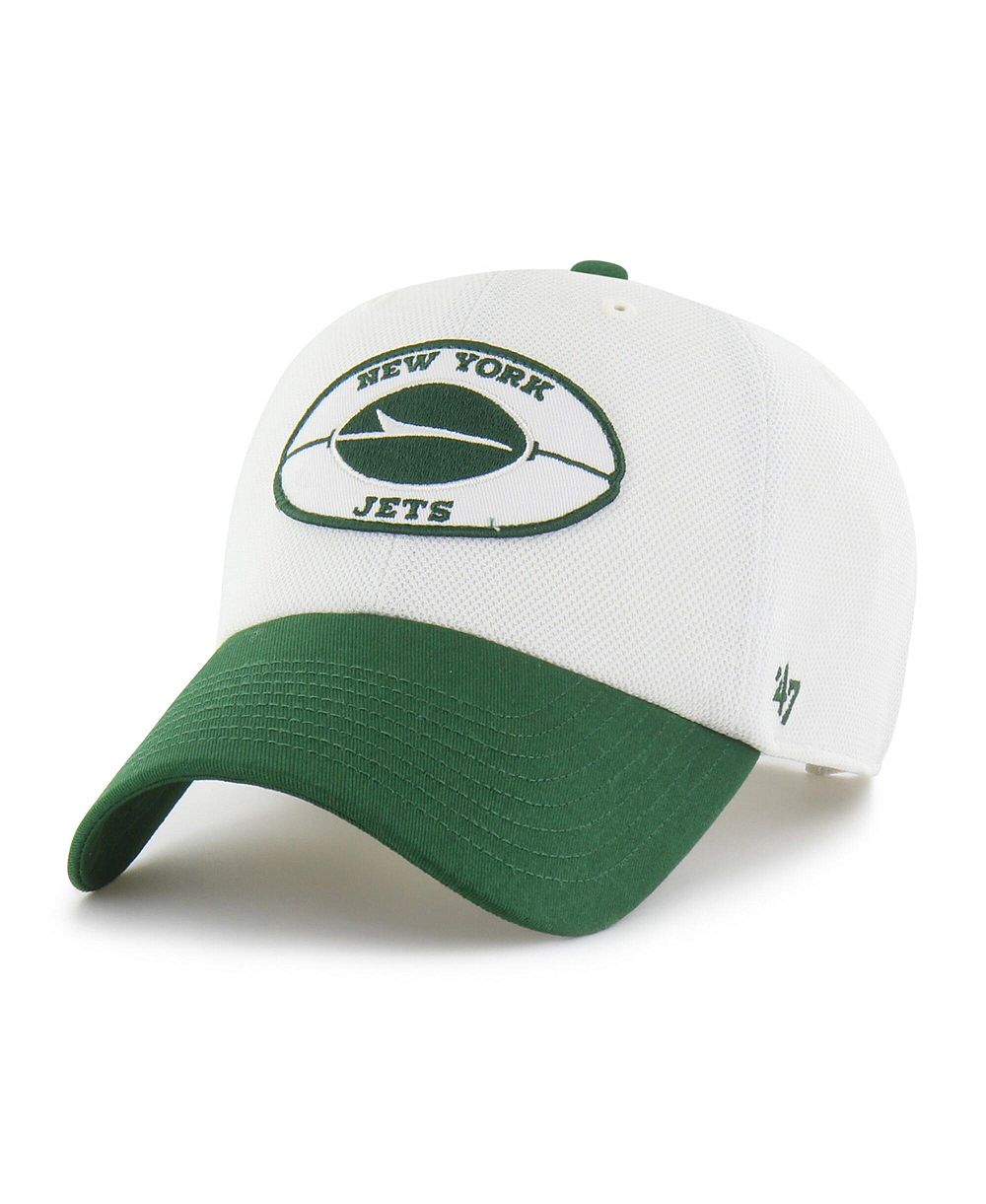 Мужская кепка '47 Brand Cream/Green New York Jets Pique Patch Clean Up Adjustable