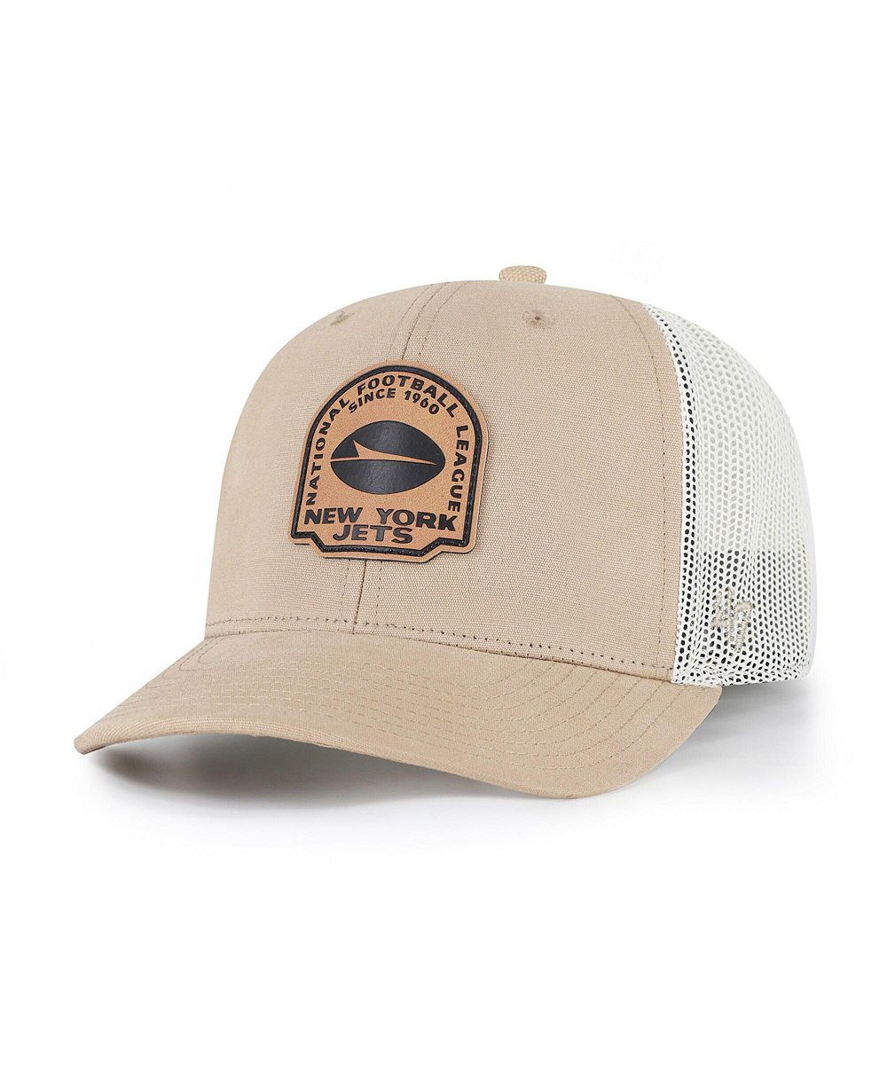 Мужская регулируемая кепка '47 Brand Khaki New York Jets Bonehide Trucker
