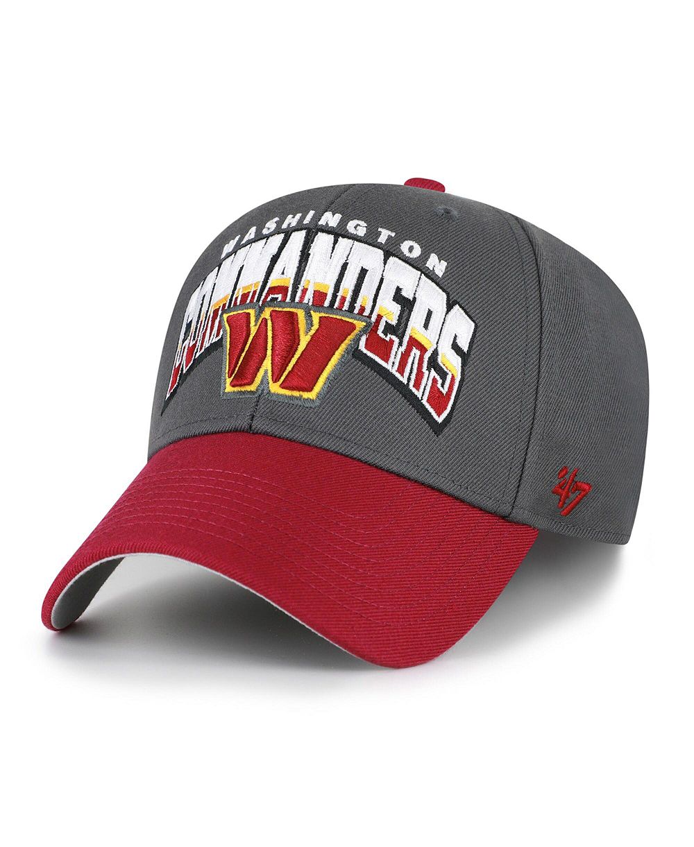 Мужской '47 Brand Charcoal Washington Commanders Split Block MVP Adjustable Hat
