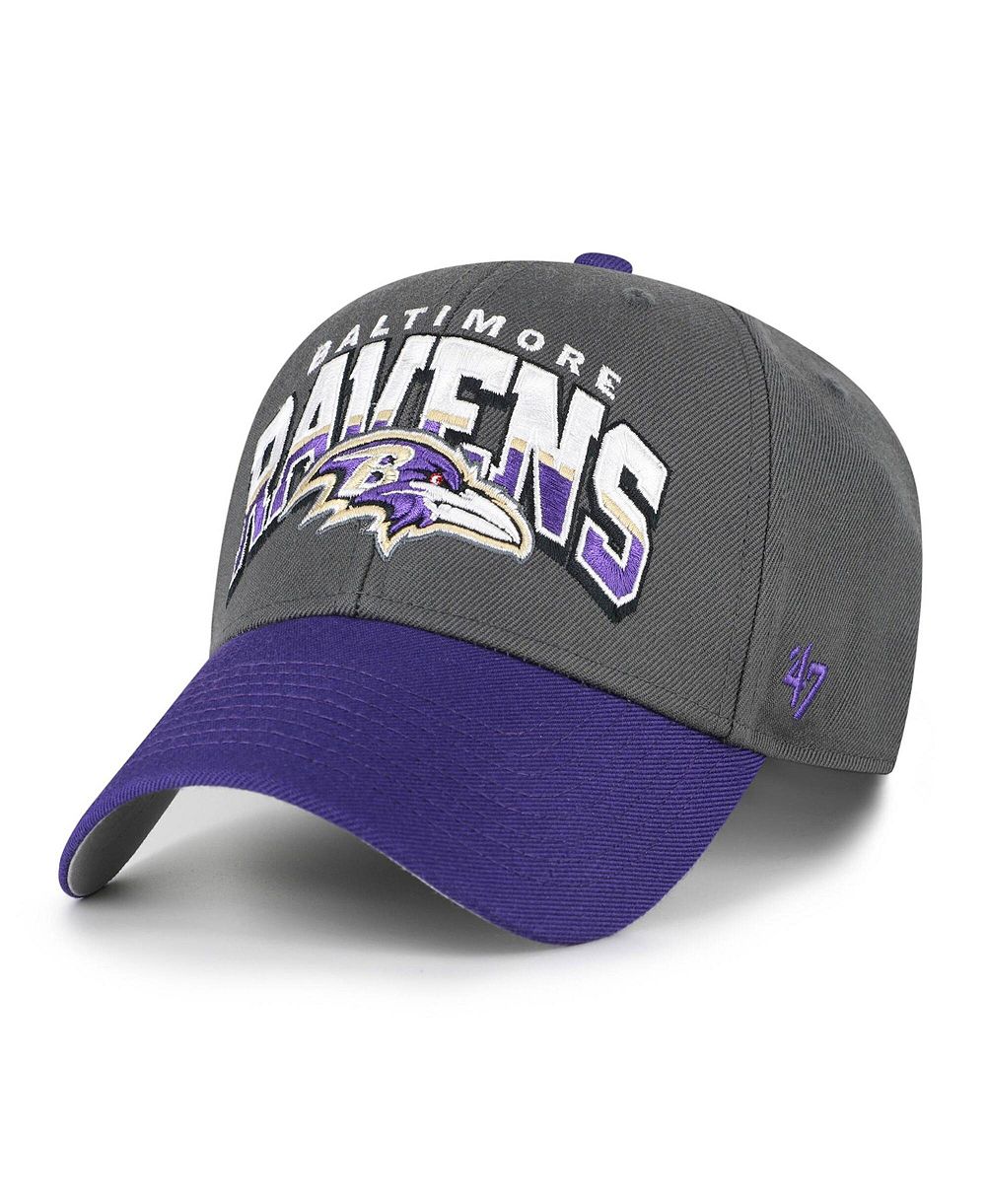 Мужская кепка '47 Brand Charcoal Baltimore Ravens Split Block MVP Adjustable