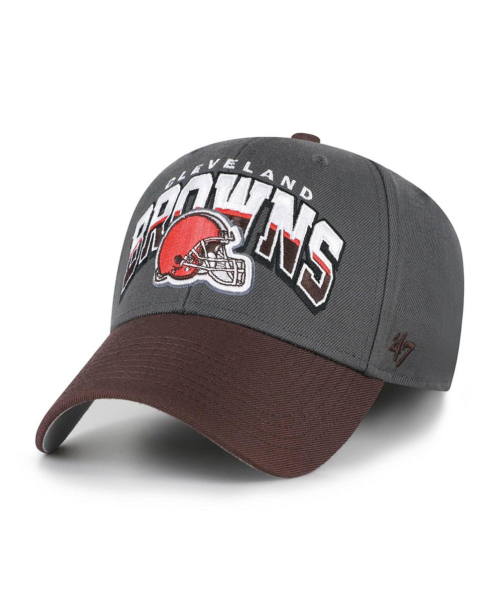 Мужская регулируемая кепка '47 Brand Charcoal Cleveland Browns Split Block MVP