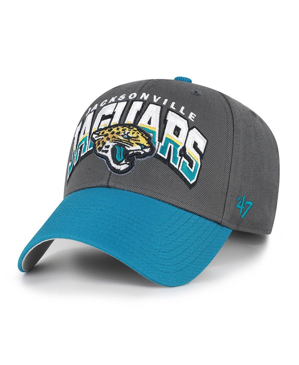 Мужская кепка '47 Brand Jacksonville Jaguars Split Block MVP регулируемая темно-серая