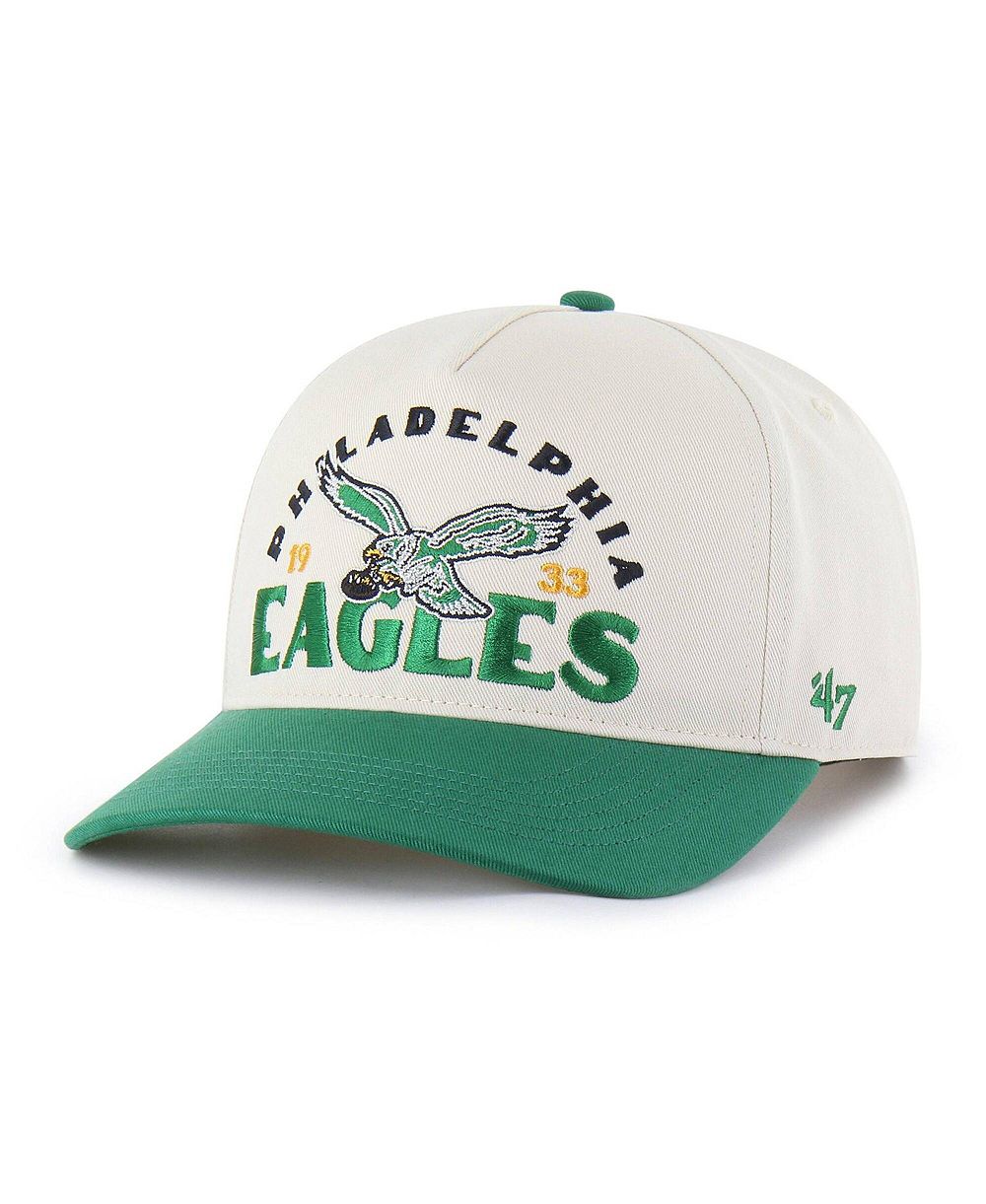 Мужская регулируемая кепка '47 Brand Natural Philadelphia Eagles Throwback Arcitext Hitch