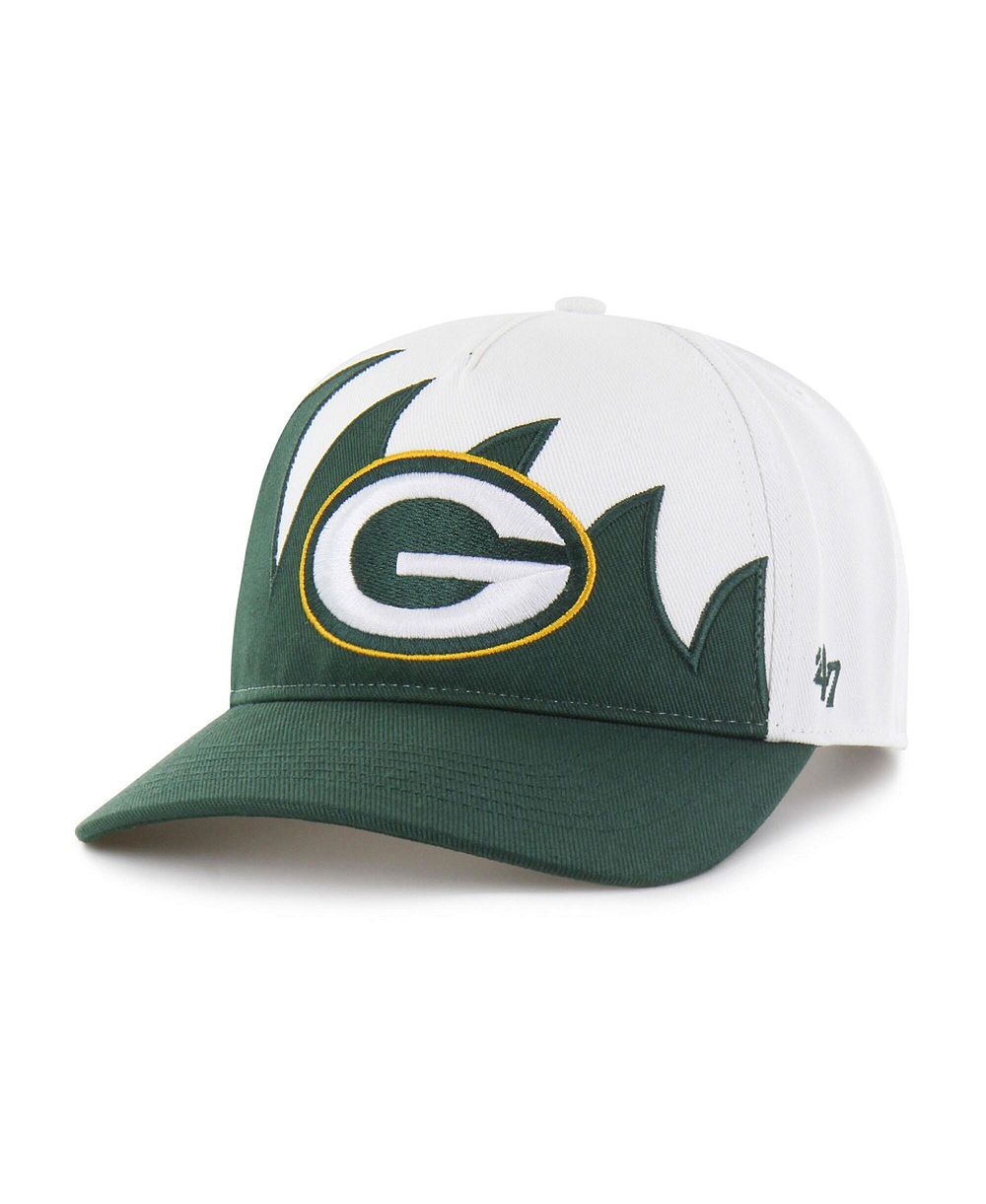 '47 Brand Men's White Green Bay Packers Jagged Hitch Adjustable Hat