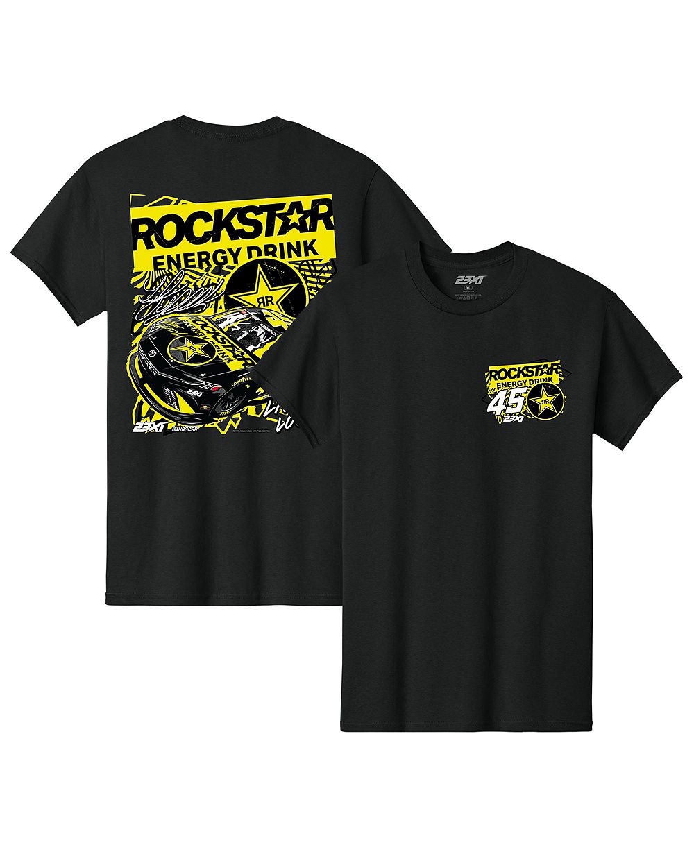 Мужская футболка 23xi Racing Black Tyler Reddick Rockstar Energy Car