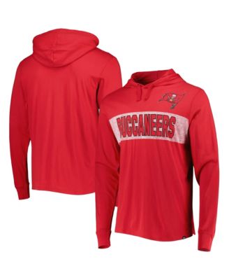 Мужская футболка '47 Brand Red Tampa Bay Buccaneers Field Franklin Hooded Long Sleeve T-Shirt