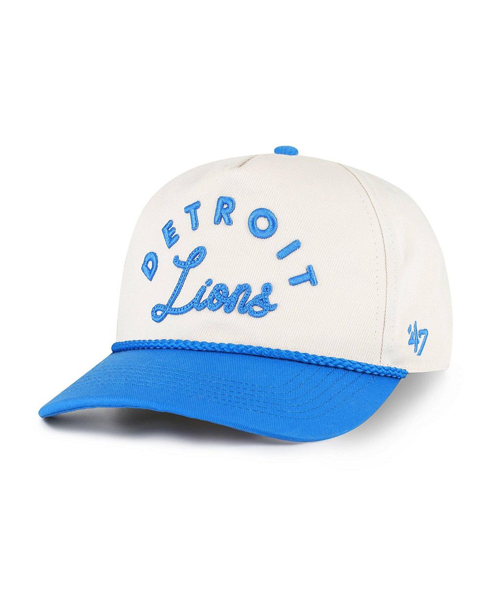 Женская бежевая кепка '47 Brand Detroit Lions Rope Script Hitch Adjustable