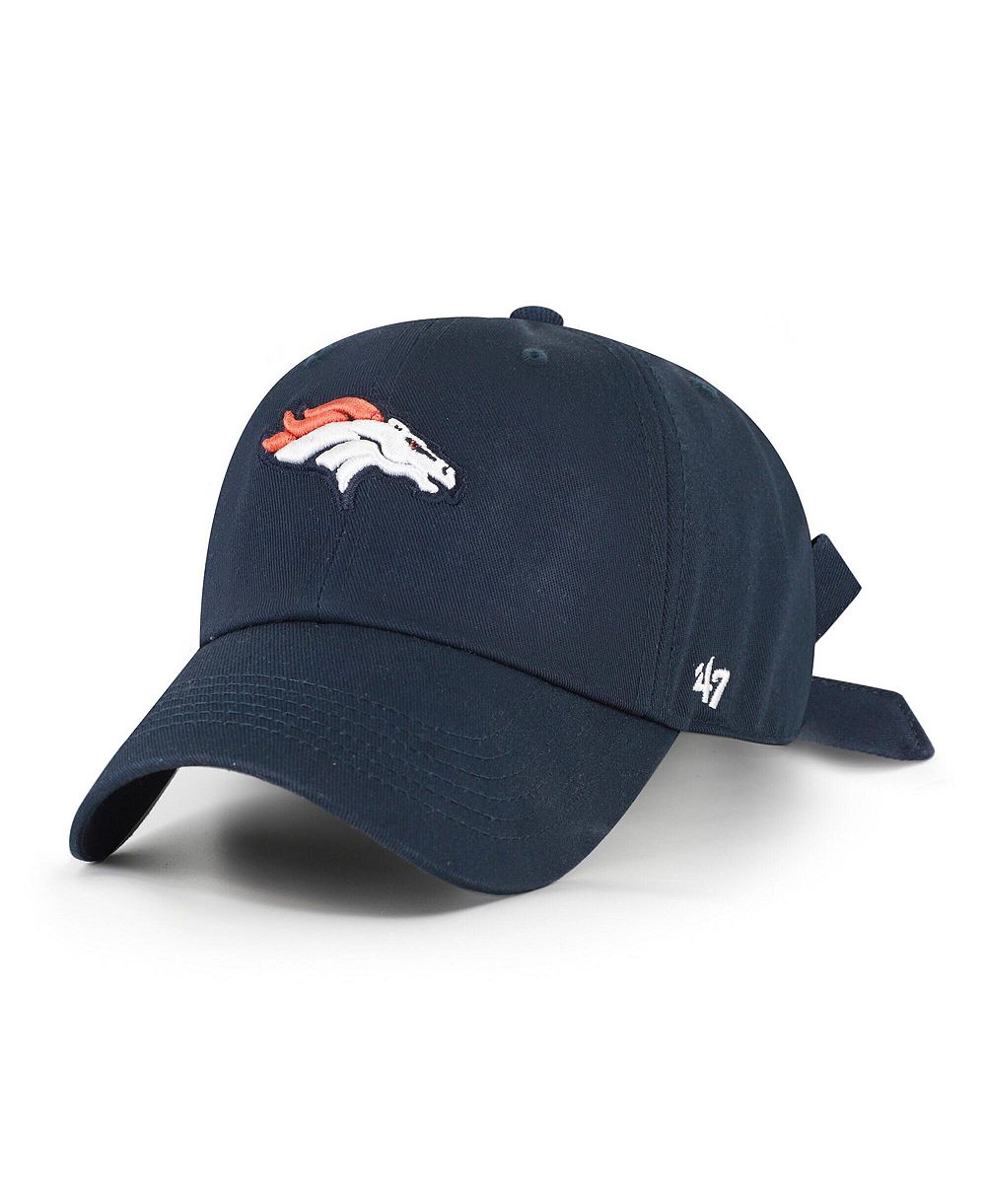 Женская кепка '47 Brand Navy Denver Broncos Bow Back Clean Up Adjustable