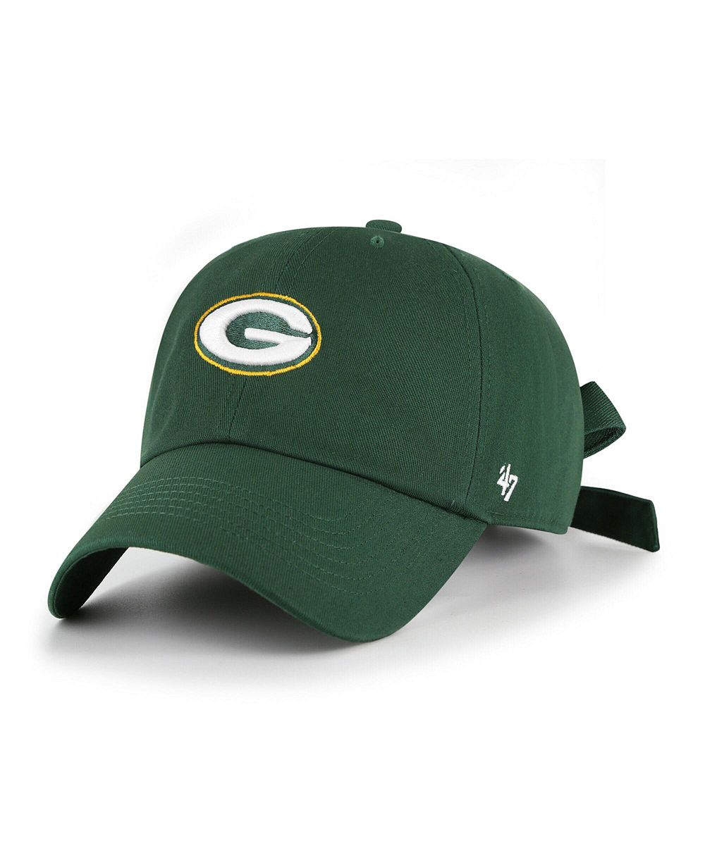 Женская кепка '47 Brand Green Bay Packers Bow Back Clean Up Adjustable Hat