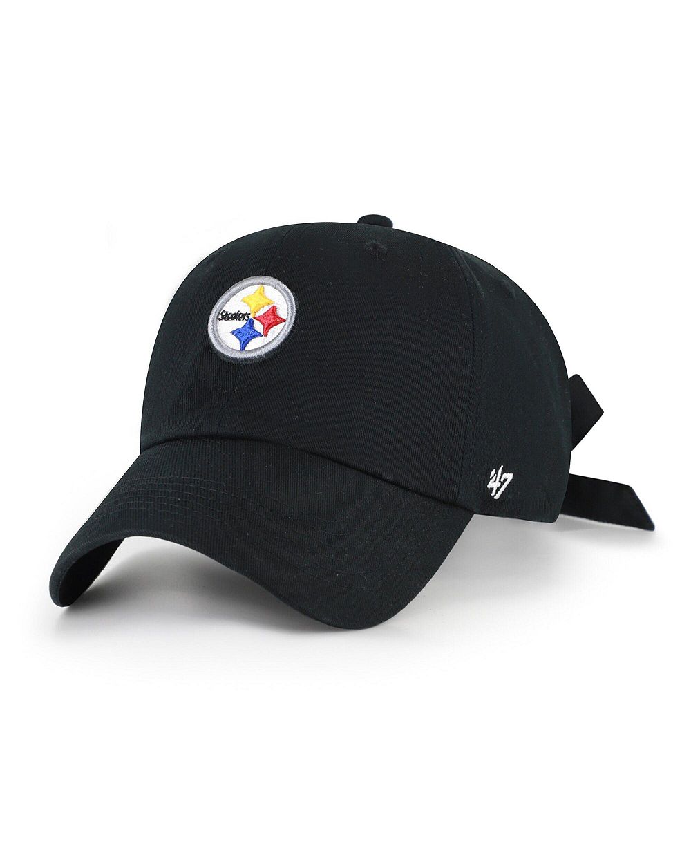 '47 Brand Women's Black Pittsburgh Steelers Bow Back Clean Up Adjustable Hat