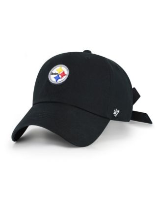 '47 Brand Women's Black Pittsburgh Steelers Bow Back Clean Up Adjustable Hat