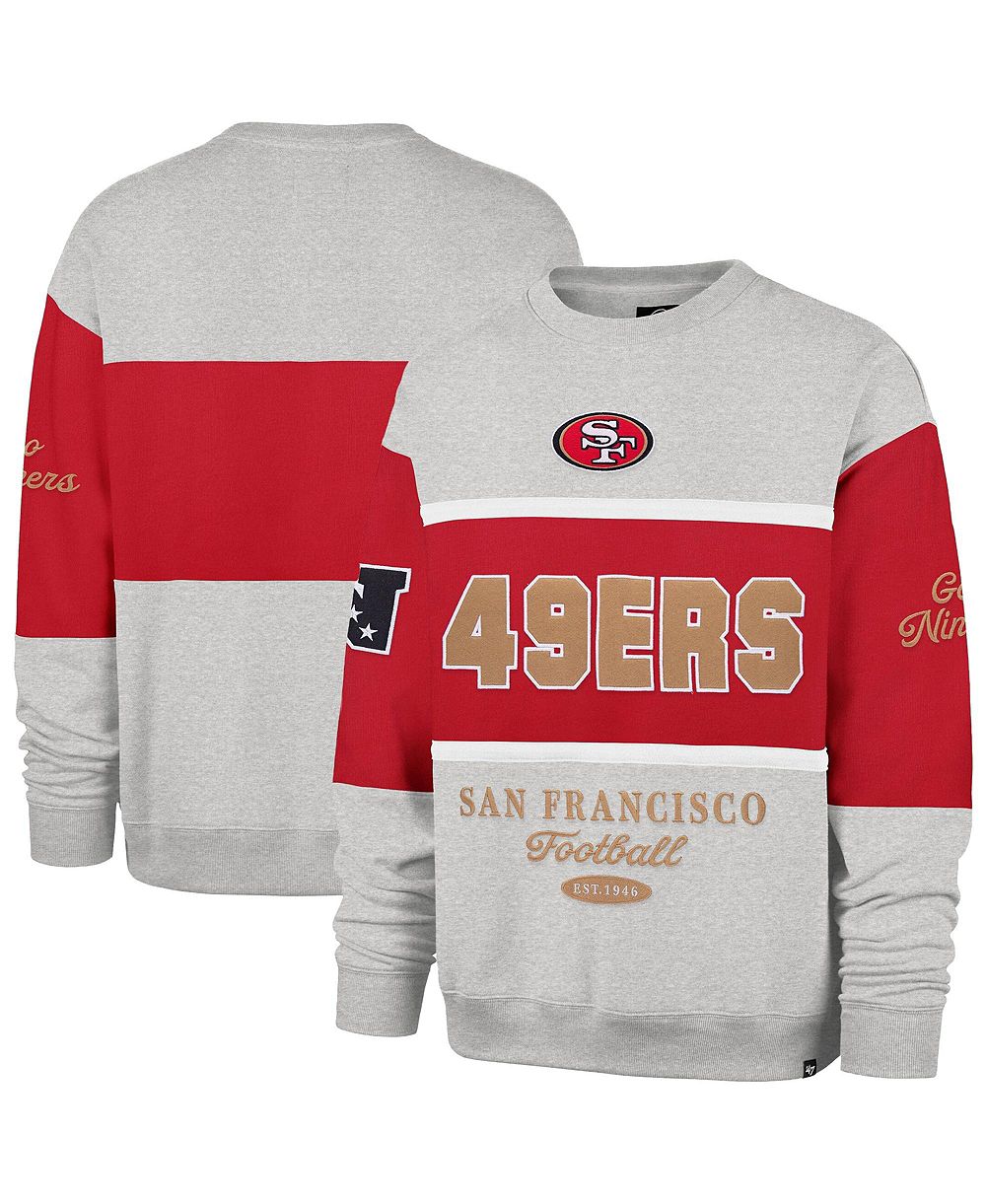 Мужская толстовка '47 Brand San Francisco 49ers Blockfield Maximalist в цвете Scarlet/Gray