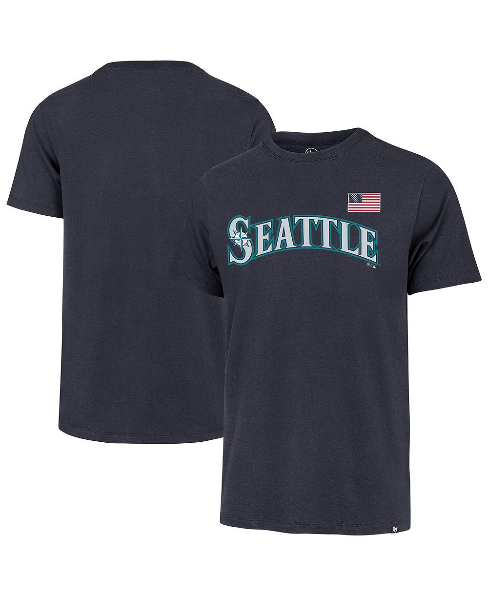 Мужская футболка '47 Brand Navy Seattle Mariners Heritage U.S. Flag