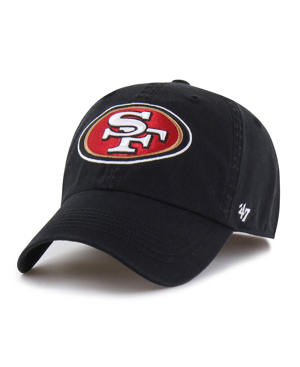 Мужская кепка '47 Brand Black San Francisco 49ers Franchise Logo Fitted