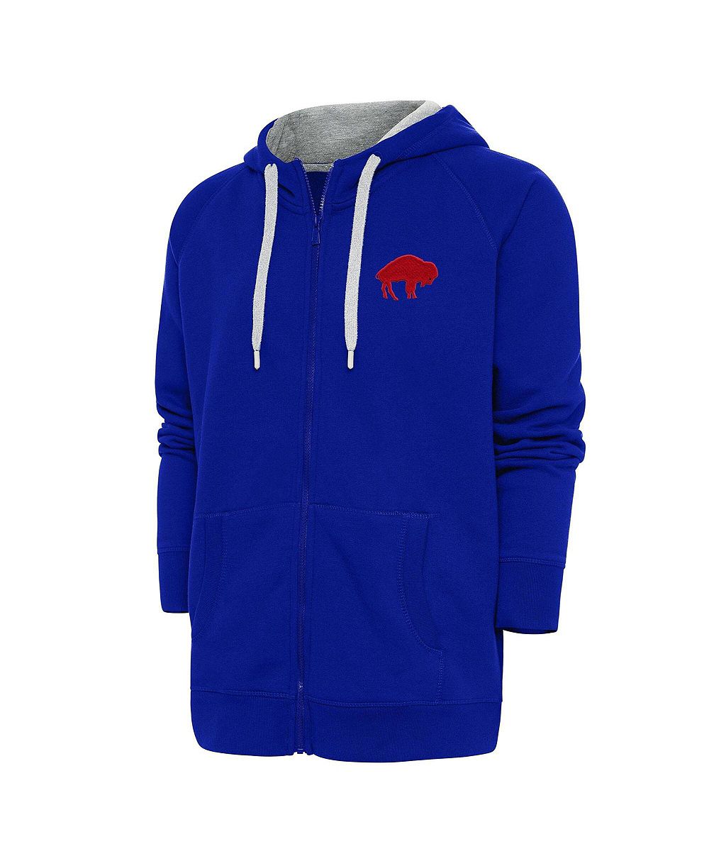 Мужская ветровка Antigua Royal Buffalo Bills Throwback Logo Victory Full-Zip Hoodie