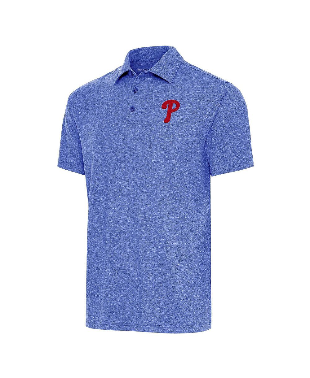 Мужская рубашка-поло Antigua Heather Royal Philadelphia Phillies Big Tall Par 3