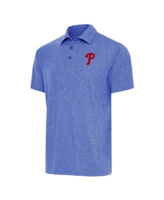 Мужская рубашка-поло Antigua Heather Royal Philadelphia Phillies Big Tall Par 3