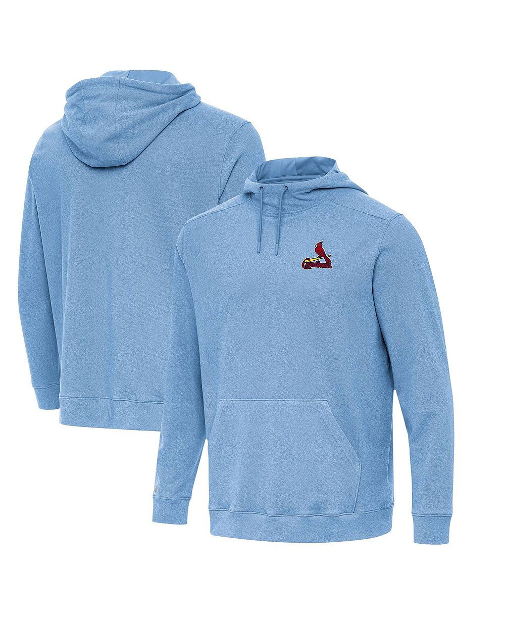 Мужское худи Antigua Cloud Pullover, цвет Heather Powder Blue, St. Louis Cardinals