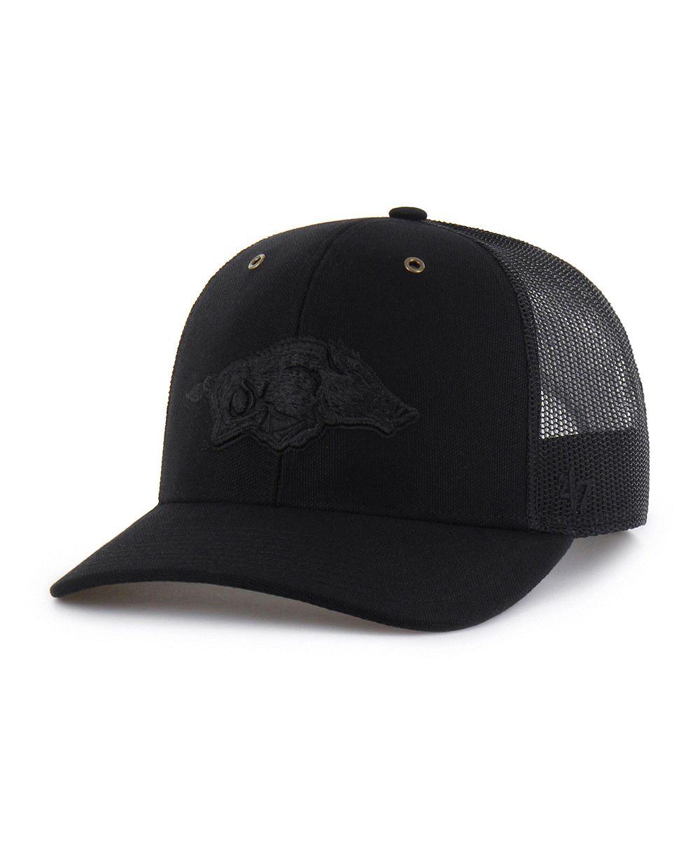 Мужская кепка Carhartt x '47 Brand Arkansas Razorbacks Trucker регулируемая черная