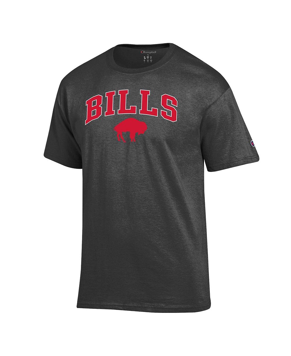 Мужская футболка Champion Heather Charcoal Buffalo Bills Arch Over Logo