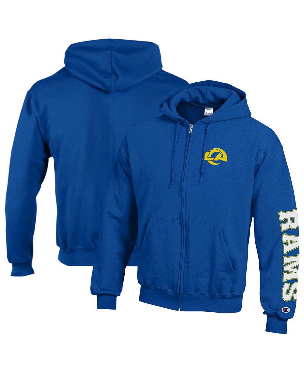Мужское худи Champion Royal Los Angeles Rams Power blend Fleece Full-Zip