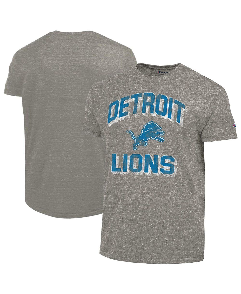 Champion Мужская футболка Champion Men's Heather Charcoal Detroit Lions Ultimate Tri-Blend