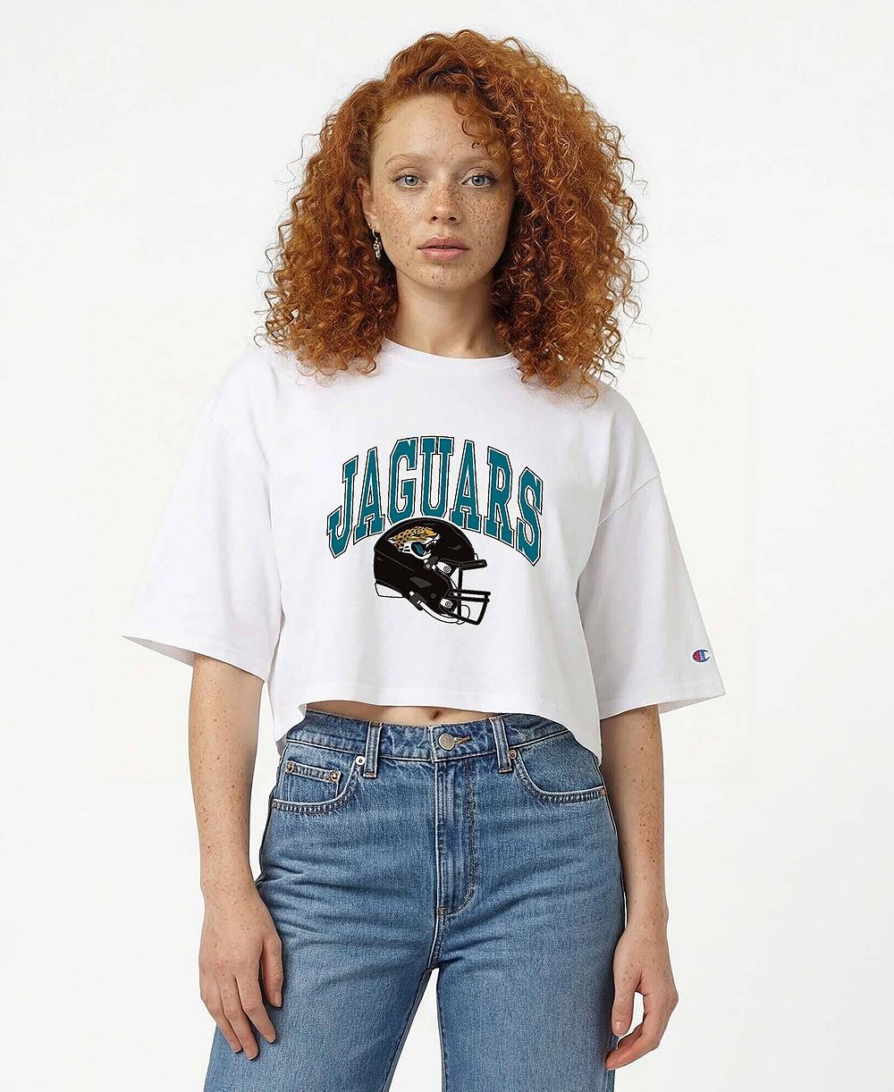 Champion Женская укороченная оверсайз футболка Jacksonville Jaguars Boyfriend