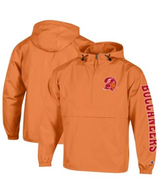 Мужская ветровка Champion Orange Tampa Bay Buccaneers Packable Hooded Windbreaker Half-Zip