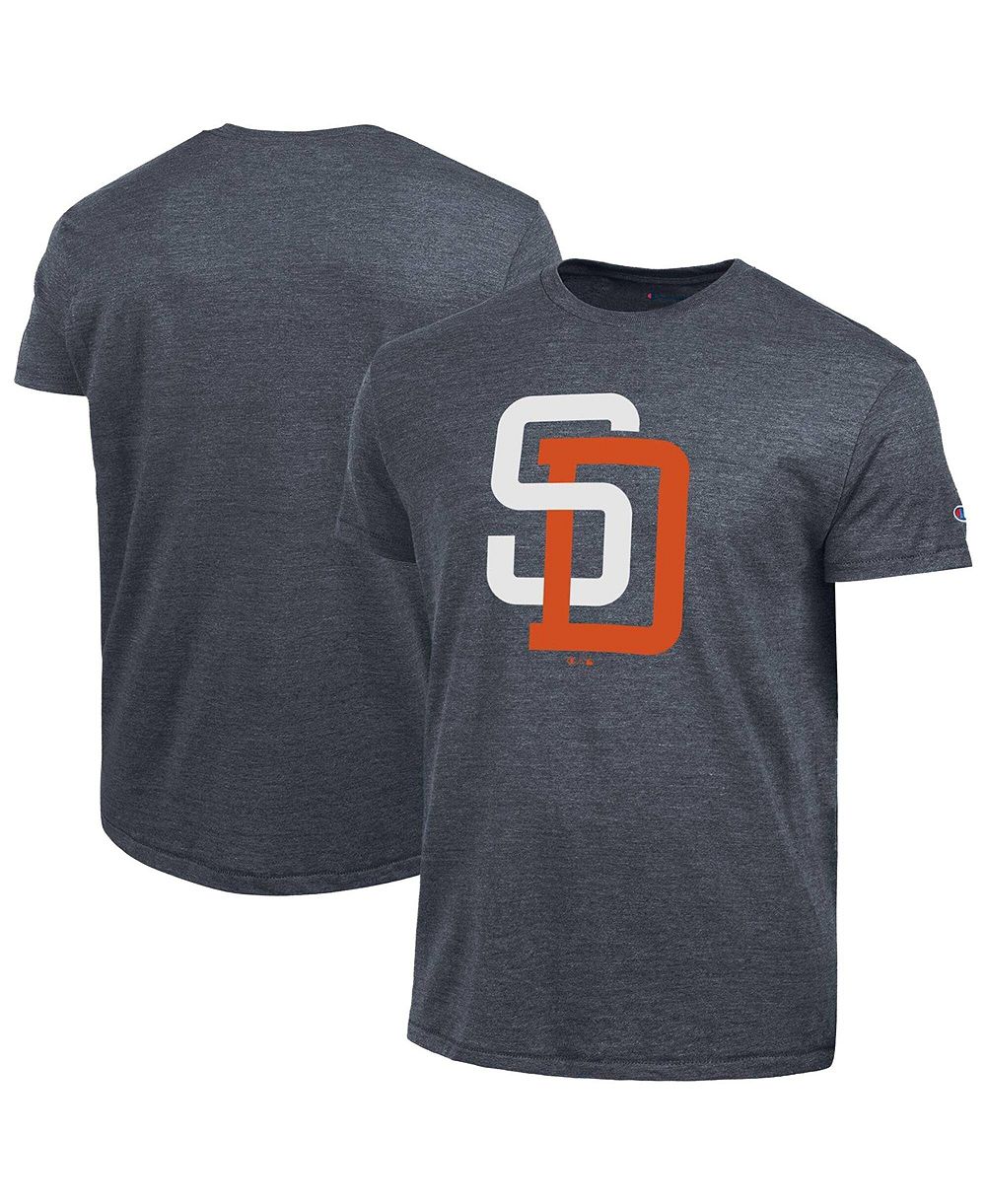 Champion Мужская темно-синяя футболка San Diego Padres Cooperstown Logo Tri-Blend
