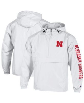 Мужская куртка Champion White Nebraska Huskers Cloud Packable Half-Zip Hooded