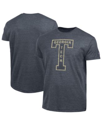 Футболка Champion Men's Navy Georgia Tech Yellow Jackets Vintage Triumph Tri-Blend