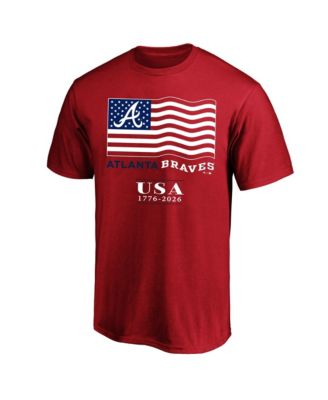 Fanatics Men's Red Atlanta Braves USA 1776-2026 Big & Tall T-Shirt