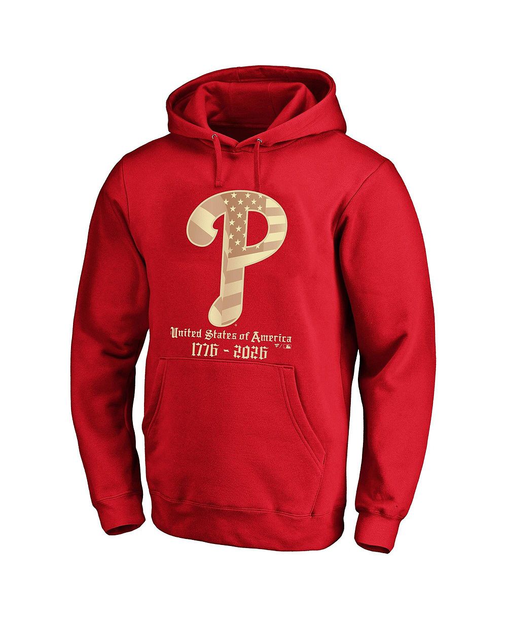 Fanatics Men's Red Philadelphia Phillies USA 1776-2026 Big & Tall Hoodie