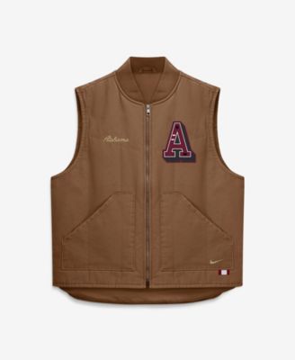 Мужская коричневая жилетка Nike Alabama Crimson Tide Academic Padded Full-Zip