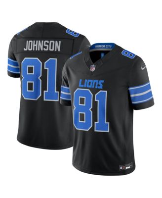 Nike Men's Calvin Johnson Black Detroit Lions Alternate Vapor F.U.S.E. Stitched Retired Limited Jersey
