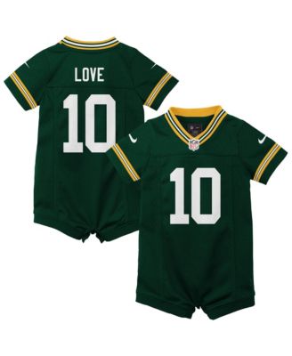 Детская джерси Nike Baby Boys and Girls Jordan Love Green Bay Packers Game Romper