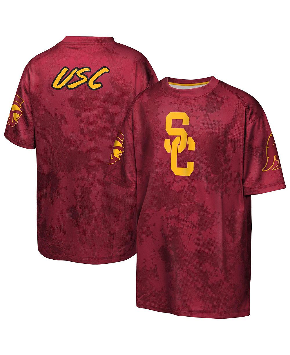 Outerstuff Big Boys and Girls Cardinal USC Trojans Off-Side Sublimated T-Shirt