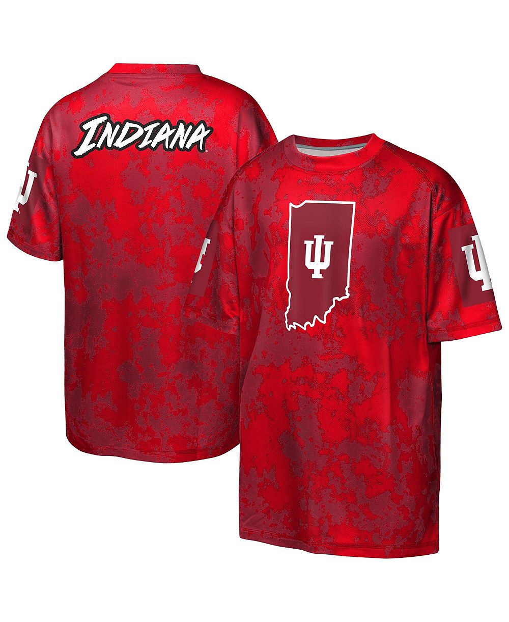Детская футболка Outerstuff Big Boys and Girls Crimson Indiana Hoosiers Off-Side Sublimated