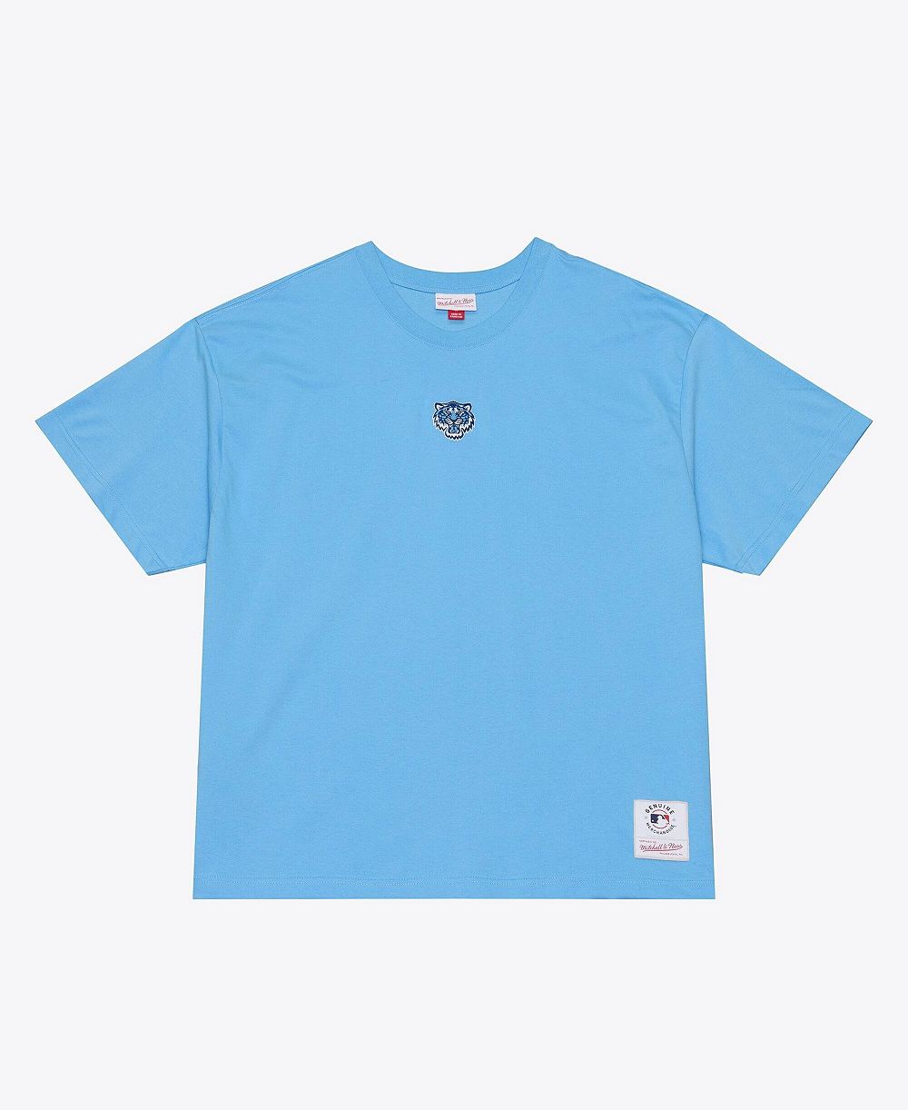 Mitchell & Ness футболка Detroit Tigers Insignia Premium, светло-голубая, мужская